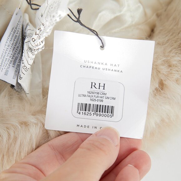 Restoration Hardwear RH Ushanka Faux Fur Trapper Hat NEW - Picture 9 of 10